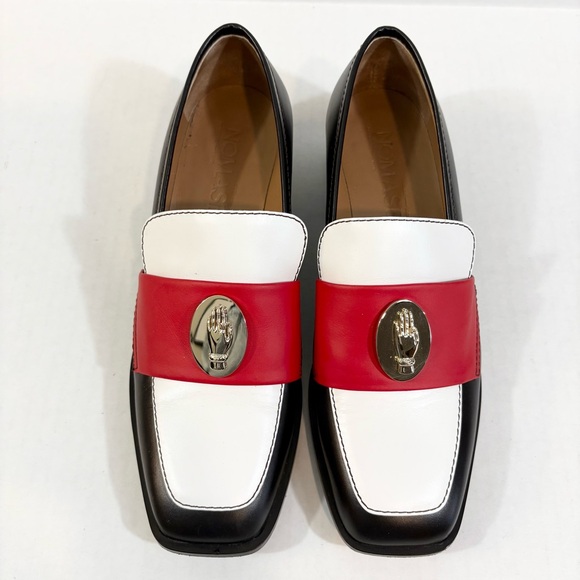 Nomasei NONO Loafers Tri-Color Brun Size 39 Black White Red Square Toe Luxury - Picture 2 of 16
